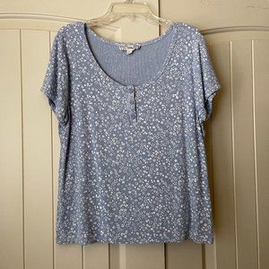 Baby Blue Floral Top